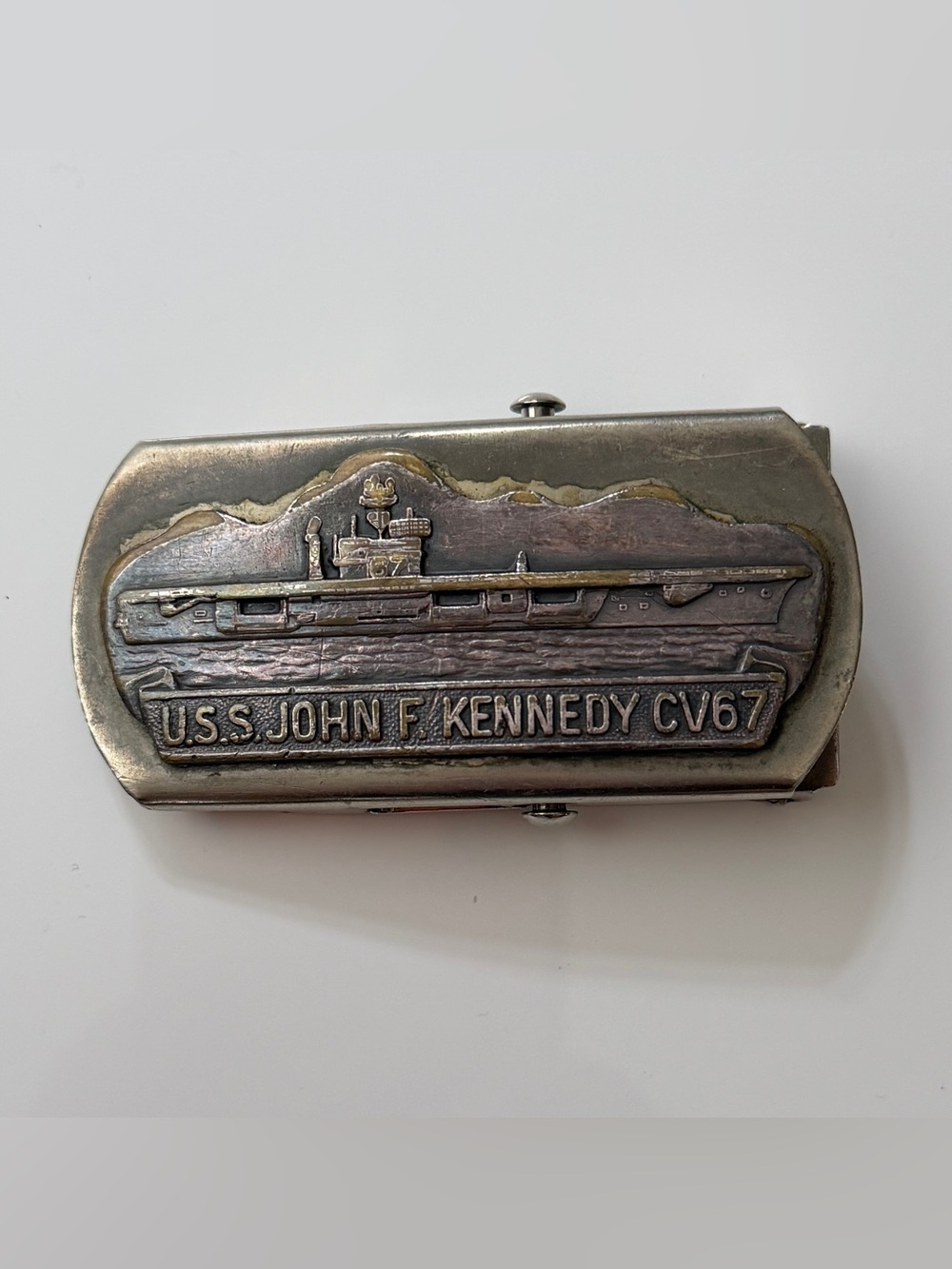 Stanley Silver-Tone USS John F. Kennedy CV67 Money Clip